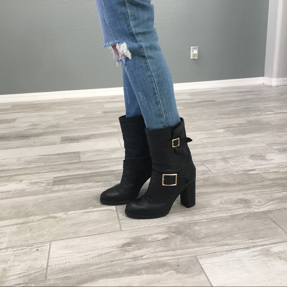 Authentic Jimmy Choo Motorcycle Biker Boots - Picture 7 of 8